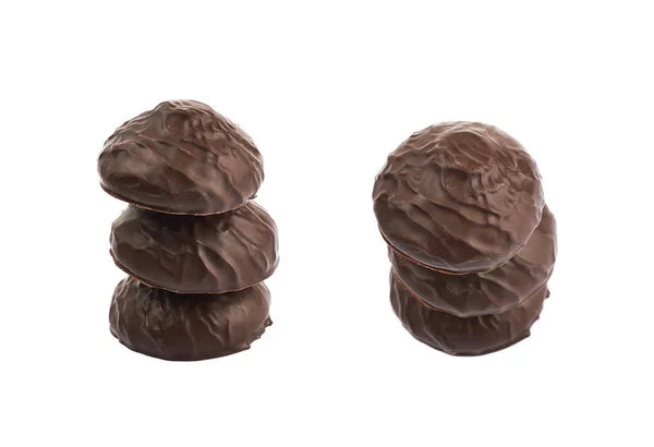 Szereplő csokoládé elszigetelt pillecukor — Stock Fotó