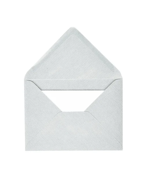 Único envelope aberto isolado — Fotografia de Stock
