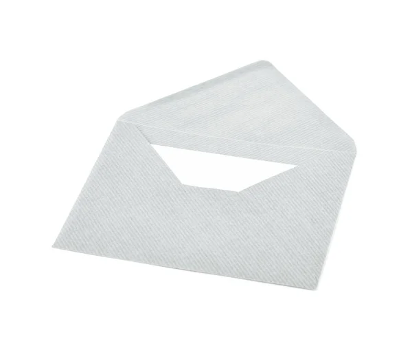 Único envelope aberto isolado — Fotografia de Stock