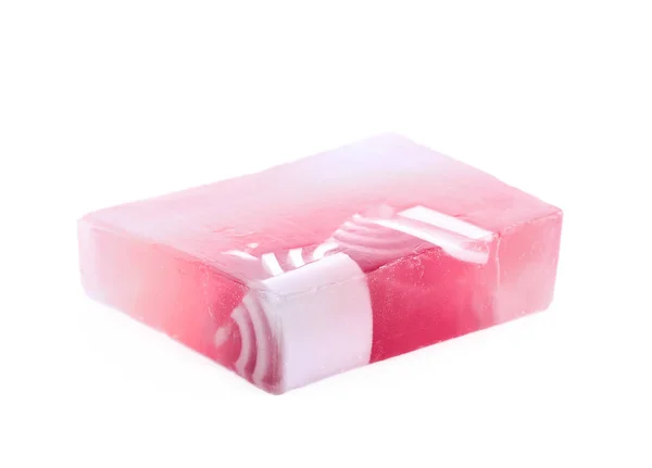 Hande made piece of soap isolated — Stock Photo, Image