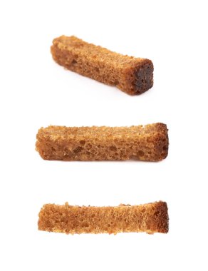 İzole tek ekmek kızarmış ekmek parçaları