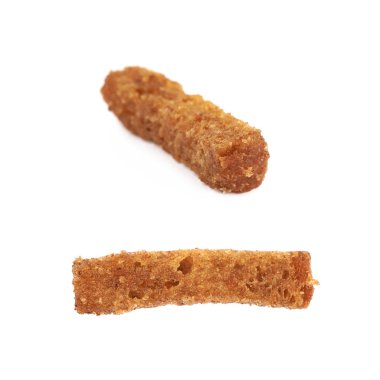 İzole tek ekmek kızarmış ekmek parçaları