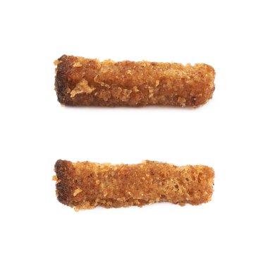 İzole tek ekmek kızarmış ekmek parçaları