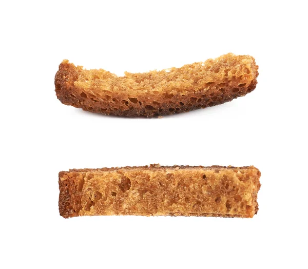 İzole tek ekmek kızarmış ekmek parçaları