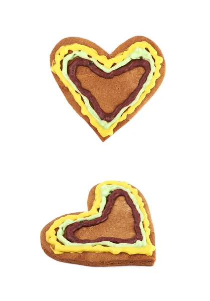 Heart shaped cookie isolated — Stock Photo, Image