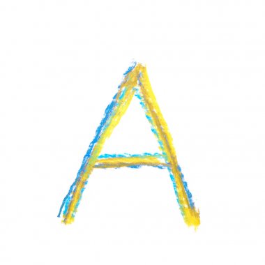 Tek elle çizilmiş mektup izole