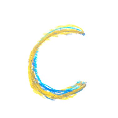 Tek elle çizilmiş mektup izole