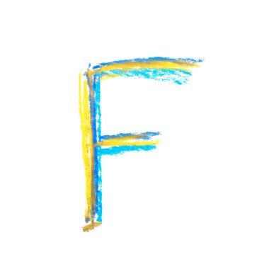 Tek elle çizilmiş mektup izole