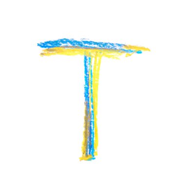 Tek elle çizilmiş mektup izole