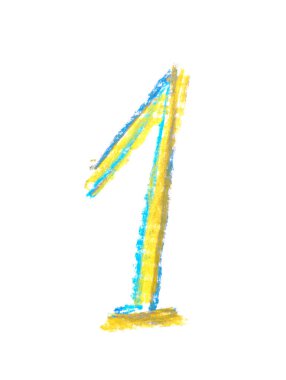 İzole el çizilmiş sayı simgesi