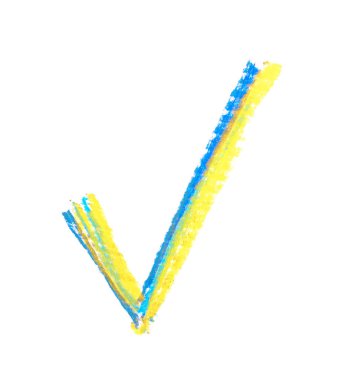 Çizilmiş Evet onay işareti işaret