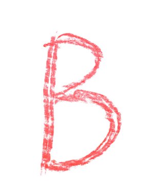 Tek elle çizilmiş mektup izole