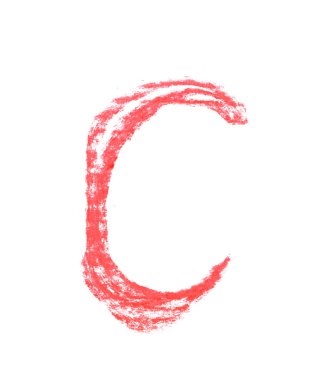 Tek elle çizilmiş mektup izole