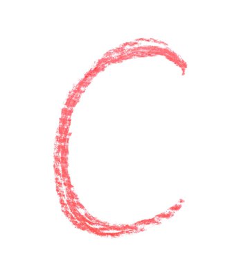 Tek elle çizilmiş mektup izole