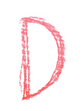 Tek elle çizilmiş mektup izole