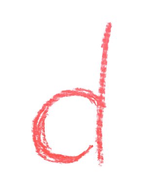 Tek elle çizilmiş mektup izole