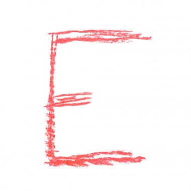 Tek elle çizilmiş mektup izole