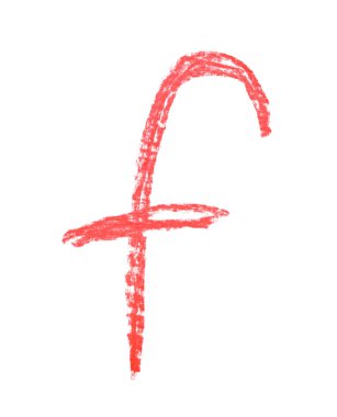 Tek elle çizilmiş mektup izole