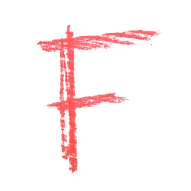 Tek elle çizilmiş mektup izole