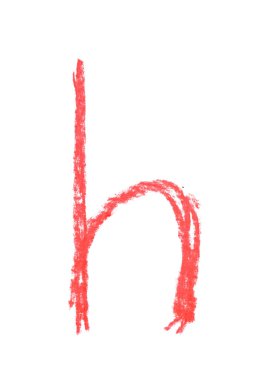 Tek elle çizilmiş mektup izole