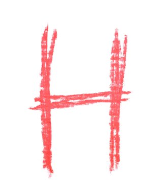 Tek elle çizilmiş mektup izole