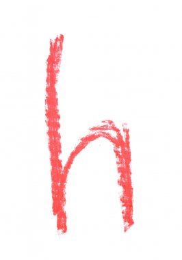 Tek elle çizilmiş mektup izole