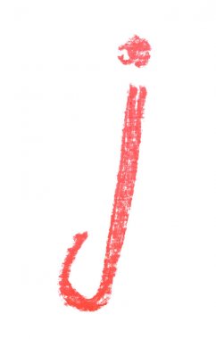 Tek elle çizilmiş mektup izole