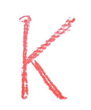 Tek elle çizilmiş mektup izole