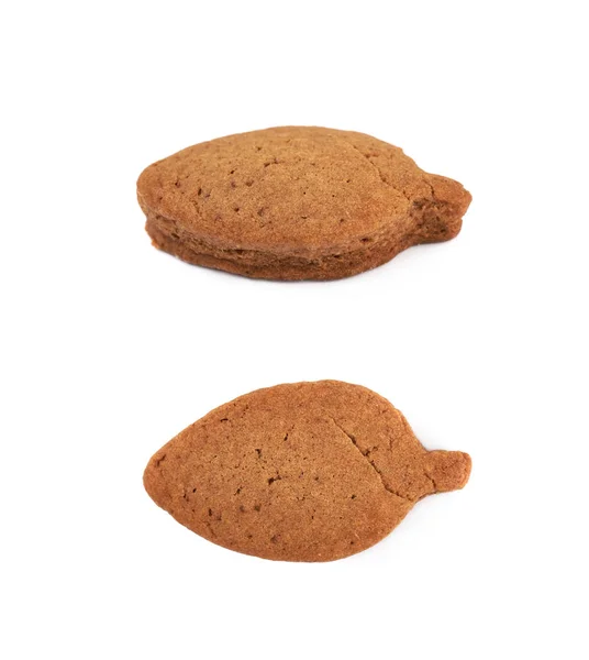 分離された新鮮な焼きジンジャー クッキー — ストック写真