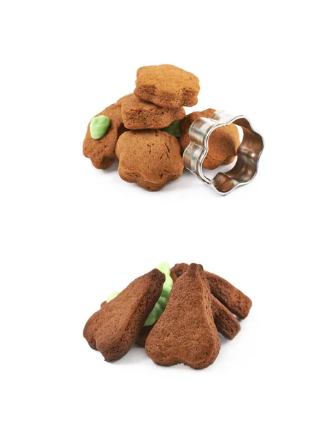 Cookie de ghimbir proaspăt copt izolat — Fotografie, imagine de stoc