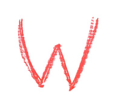 Tek elle çizilmiş mektup izole