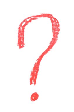 İzole el çekilmiş soru işareti simgesi