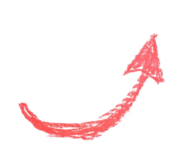 Simbolo freccia disegnata a mano isolato — Foto Stock