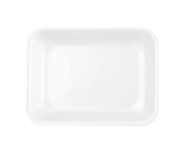 Plastové pěny talířku, samostatný — Stock fotografie