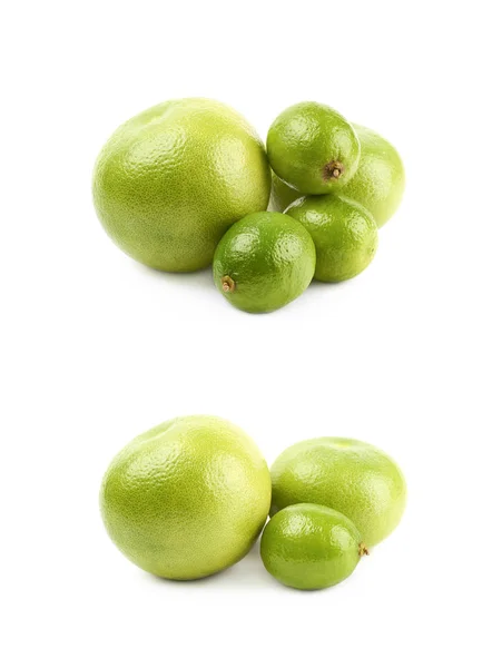 Montón de frutas verdes aisladas — Foto de Stock