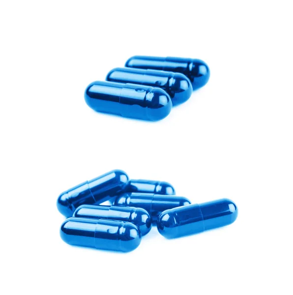 Stapel softgel capsule pillen — Stockfoto
