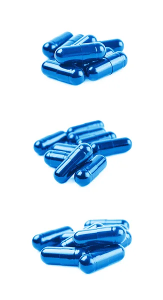 Pile of softgel capsule pills — Stock Photo, Image