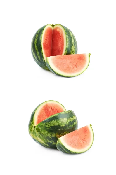 Plátky melounu, samostatný — Stock fotografie