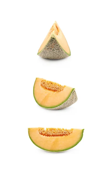 Einzelne Scheibe einer Melone — Stockfoto