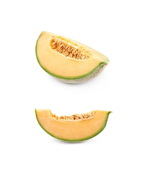 Einzelne Scheibe einer Melone — Stockfoto