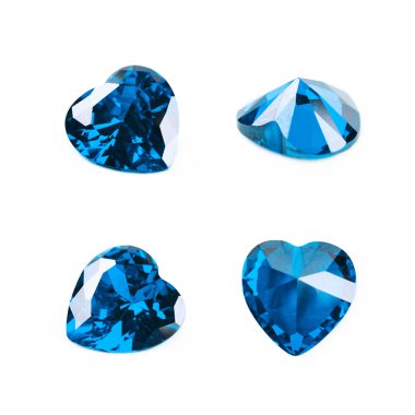 Taş izole kalp şeklinde mücevher