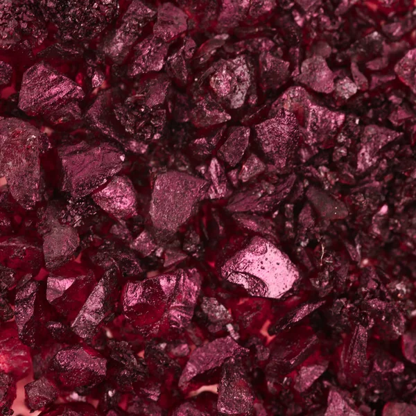 Superfície revestida com cristais de sal coloridos — Fotografia de Stock