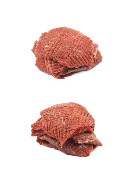 Изолированный кусочек говядины — стоковое фото