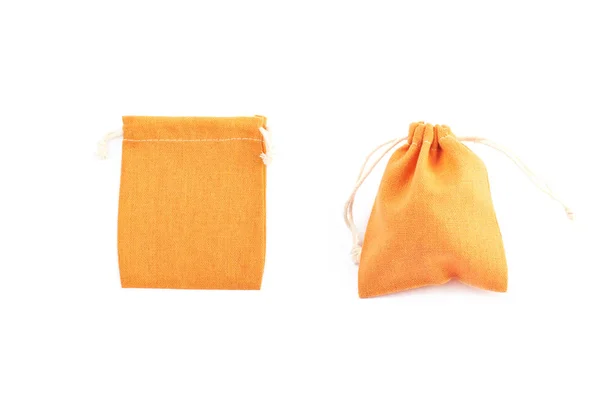 Cloth gift bag isolated — Stock Photo, Image