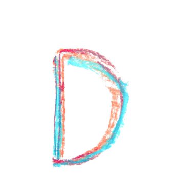 Tek elle çizilmiş mektup izole