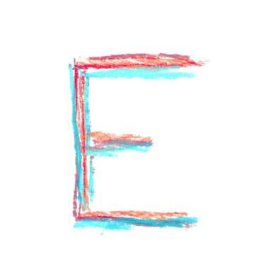 Tek elle çizilmiş mektup izole