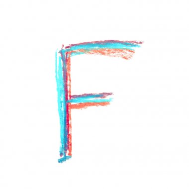 Tek elle çizilmiş mektup izole