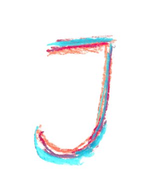 Tek elle çizilmiş mektup izole