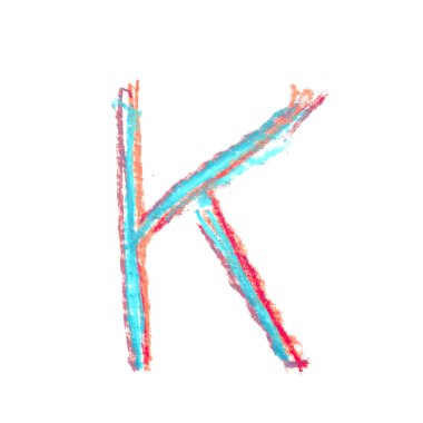 Tek elle çizilmiş mektup izole