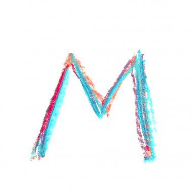 Tek elle çizilmiş mektup izole